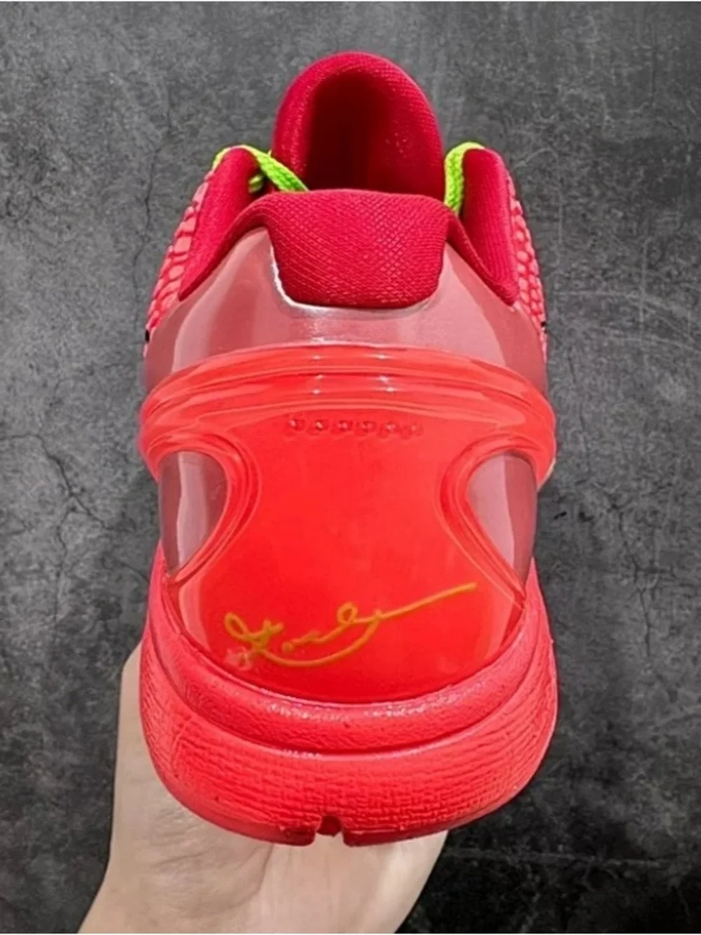 New Nike Kobe 6 Reverse Grinch Red Green Sneakers